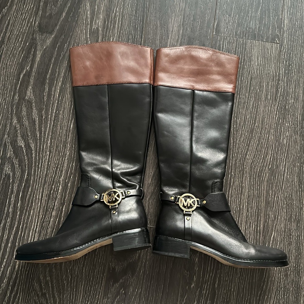 Michael Kors Two-Tone Leather Boots